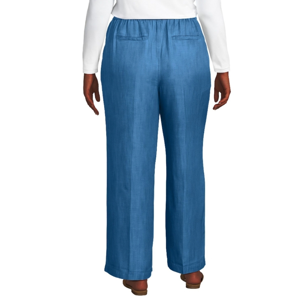 NWOT Lands End Women's High Rise TENCEL Fiber Drapey Wide Leg Pants Size 20W. - Picture 2 of 11